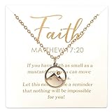 XULAVA Mustard Seed Necklace for Women Christian Gifts,Move Mountains Shell Necklaces Christian Faith Jewelry for Women (Rose)