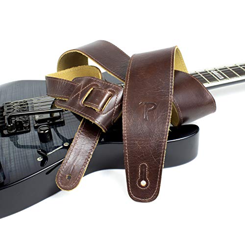 P Perri's Leathers Ltd. - Guitar Strap - The Africa Collection – Chocolate - Adjustable - For Acoustic/Bass/Electric Guitars - Made In Canada (Afr25-6875) #TOP3