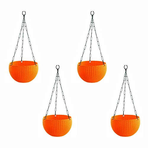 Gardens Need 100% Virgin Plastic Euro Basket-6" | Set of 4 Planter, (16cm x 16cm x 18cm, Orange) (B087N7CCTK) Amazon Price History, Amazon Price Tracker