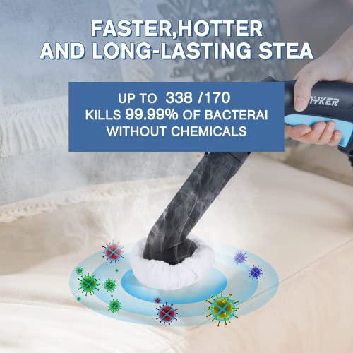 DNYKER Steam Cleaner & Wallpaper Removal, Multipurpose Power Steamer, Steamer For Clothes, Floor, Couch, Car Detailing Cleaner, Carpet Steam Cleaner, 19 Attachments Included - Thumbnail 4