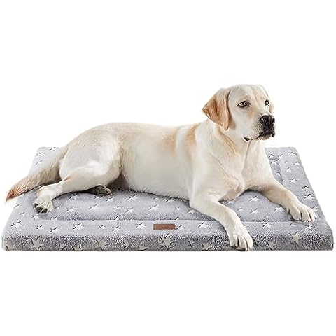 WESTERN HOME Dog Crate Pad, Machine Washable Dog Crate Bed for Large Dogs, Warm and Breathable Flat Dog Bed with Non-Slip Bottom, 42 Inch Dog Crate Mat for Cozy Sleeping Cover