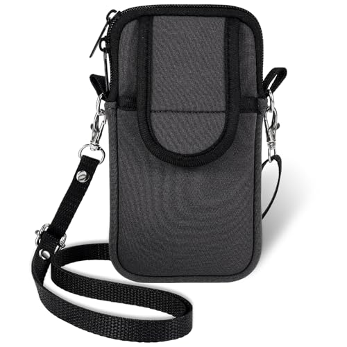 Pwsap - Phone Sock, Waterproof Neoprene Phones Pouch with Arm Loop/Strap, Shock & Impact Resistant Bag for Smartphone, Universal Phone Sleeve Case fit to 7" for Travel Hiking, Gift for Men Women, Gray