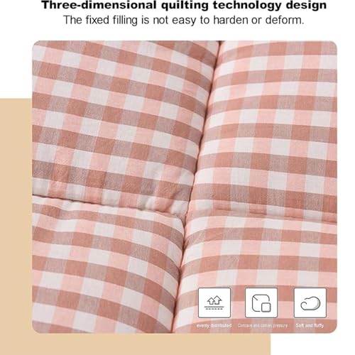 LSFYYDS Matelas futon Japonais Pliable, Tatami, Matelas de Camping Portable, Facile à Ranger, Tissu Respirant pour canapé, Matelas (Rose, 120 x 200 cm) – vue 5