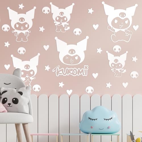 Set de Vinilos Decorativos Kuromi de 7 a 9 pulgadas Blanco miniatura 5