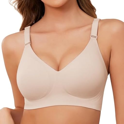 Lonya Sujetador Mujer Sin Aros Bralette Sujetador Elástico Sin Costuras Super Suave Comodos Sujetadores, Beige, L | Ya disponible en tu tienda friki favorita! En mundofriki.es!