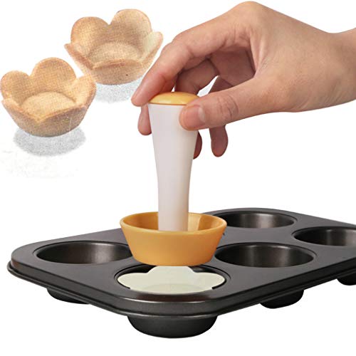 Molde y prensa para masa de tartaletas, set dual miniatura 5