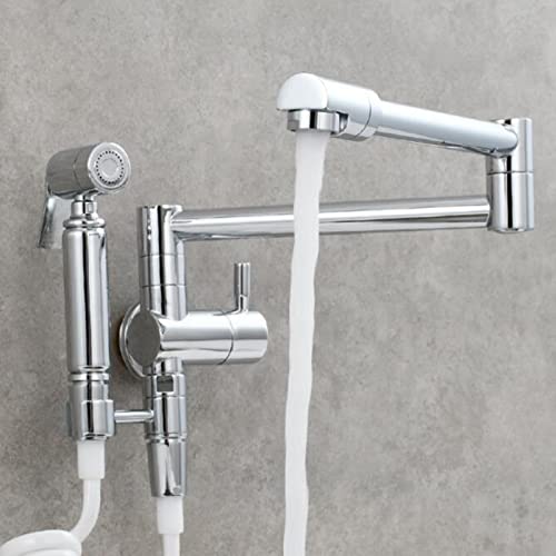Robinet de cuisine mural eau froide pliable en laiton pour évier