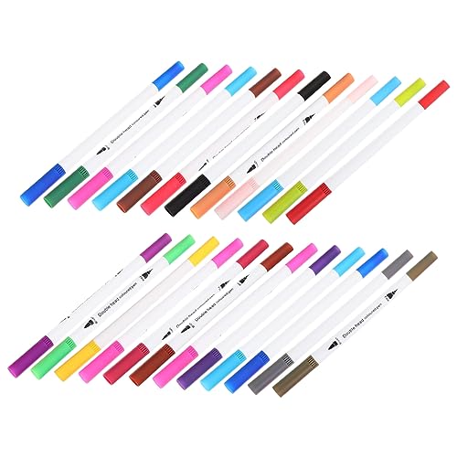 Hohopeti Pennarelli a Doppia Punta Colorati per Bambini Studenti Artisti con Punta Fine E a Pennello per Libri da Colorare E Opere Darte