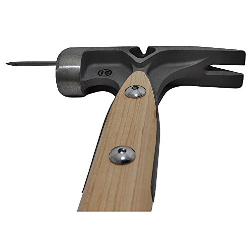 Dalluge 16oz DDT16 Titanium Hammer, Smooth Face with Nailoc Magnetic Nail Holder, Straight Handle