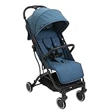 Chicco Trolley Me Silla de Paseo Ligera de 0 Meses hasta 15 kg, Buggy Reclinable y Plegable con Función de Trolley, Cierre Compacto, Cubierta para la Lluvia y Capota Plegable, Color Azul
