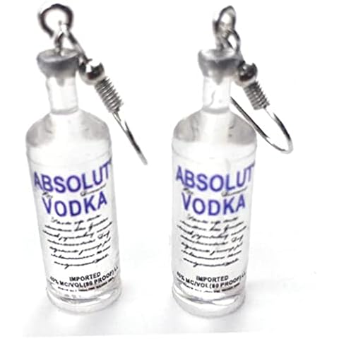 Funny Acrylic Vodka Bottle Dangle Drop Earrings Beer Drink Bottle Dangle Earrings Water Bottle Charm Earrings for Women Girls Cover