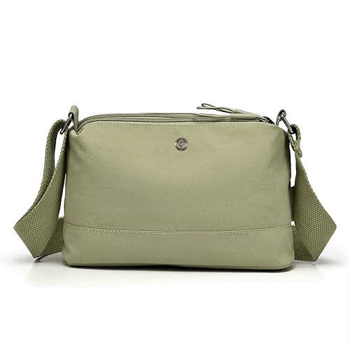 Image of WildHorn Nylon Sling Bag for Women | Lightweight Crossbody Shoulder Bag | 3 Zipper Pockets | Adjustable Strap | Travel, Office & Daily Use