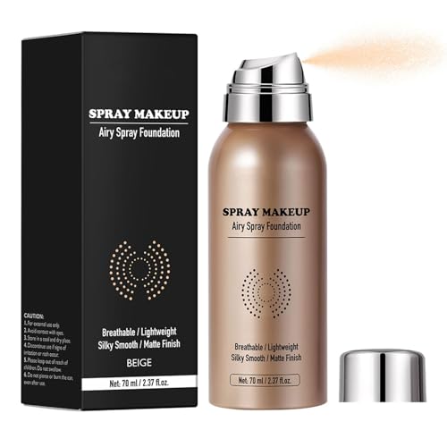 Base de maquillaje en aerosol – 70 ml lápiz corrector para el rostro con larga duración – base de maquillaje en spray de fijación | para festivales viajes, bodas, eventos, damas
