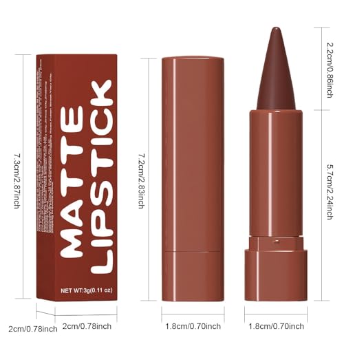 Image of Sculpting Matte Lip Liner pencil,Gradient Matte Lipstick Crayon,Smooth Creamy Texture lip Pencil, Waterproof Smudge Proof Lipstick Pencil,Highly Pigmented Lip Makeup,Vegan Beauty.05#+08#