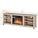 Amerlife Fireplace TV Stand, Wood Texture Entertainment Center with 23