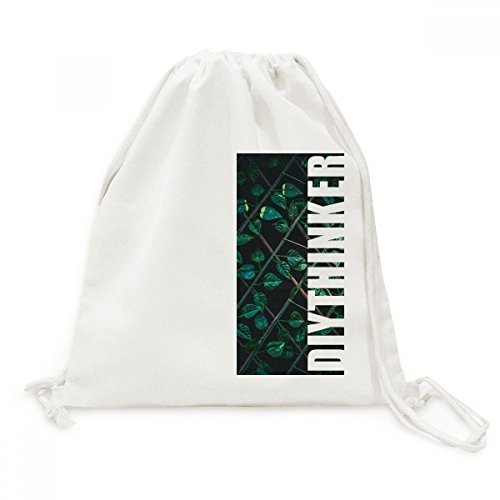 Sac à dos en toile feuilles de plantes pour alléger vos affaires de voyage à cordon