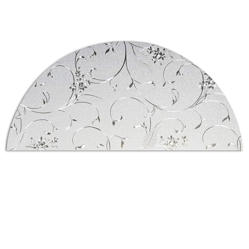 Autotech Park Precut Custom Arched Window Film, Elegant Flower Design, up to 64 inches Diameter and...