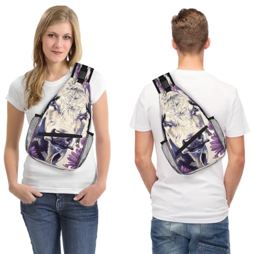 Bolso Sling Unisex para Viaje y Senderismo 7.9 x 3.5 x 14.2 in miniatura 7
