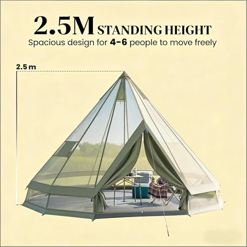 Carpa de camping impermeable tipo teepee para todo el año miniatura 2