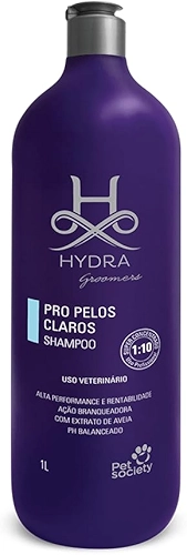 Shampoo Pet Society para Cães e Gatos Hydra Groomers Pelos Claros 1L