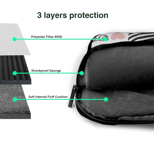 Maletín para laptop impermeable 15.6 pulg con patrón Bulldog miniatura 4