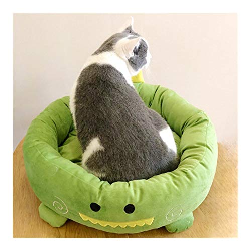 Panier chat contre le froid maisonnette coton chaud Zhochen lit vert 36cm - 4