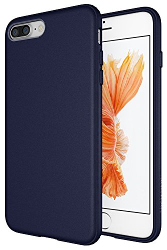 Diztronic Matte Blue iPhone 7 Plus Case/iPhone 8 Plus Case, Full Matte Slim-Fit Flexible TPU Case for Apple iPhone 7 Plus / 8 Plus (Matte Dark Blue)