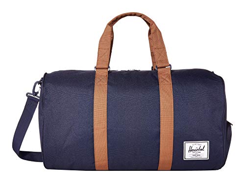 Image of Herschel Novel Duffel Bag, Peacoat /Saddle Brown, Classic 42.5L
