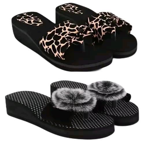 Stylish flat heel slipper for Women (14-covg peach chita covg flw-3-3_PT)-image-35