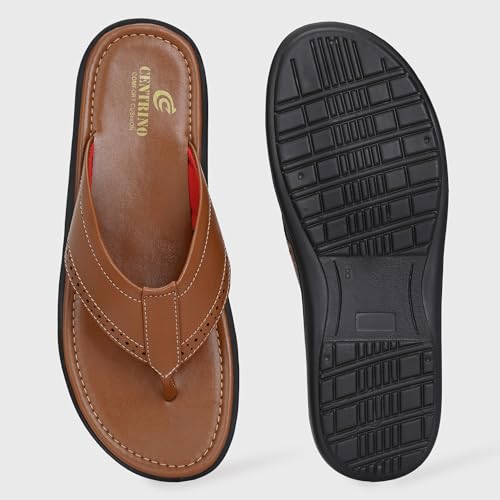 Image of Centrino Slipper for Men | Cushioned Insole for Comfort | Stylish & Durable Chappal for Boys & Men| Perfect for Beach (6802)