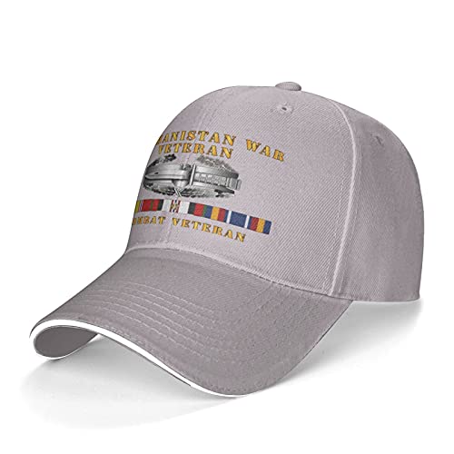 YINGJIE Afghanistan War Veteran Combat Veteran Unisex Sandwich Cap Fishing Outdoor Sport Baseball Cap Sun Caps Adjustable TrucKer Dad Hat Gray, One Size