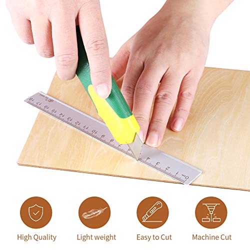 Wortade 20 Pack 12\"x 8\"Inch Basswood Sheets 1/16 Thin Craft Plywood Sheets, Plywood Board Thin Wood Board Sheets Unfinished Wood Boards for Crafts, Hobby, Model Making, Wood Burning - Thumbnail 3