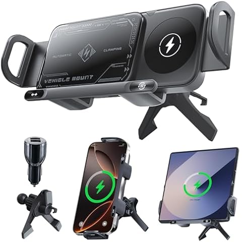 Qoosea 15W Dual Coil Wireless Car Charger Cover