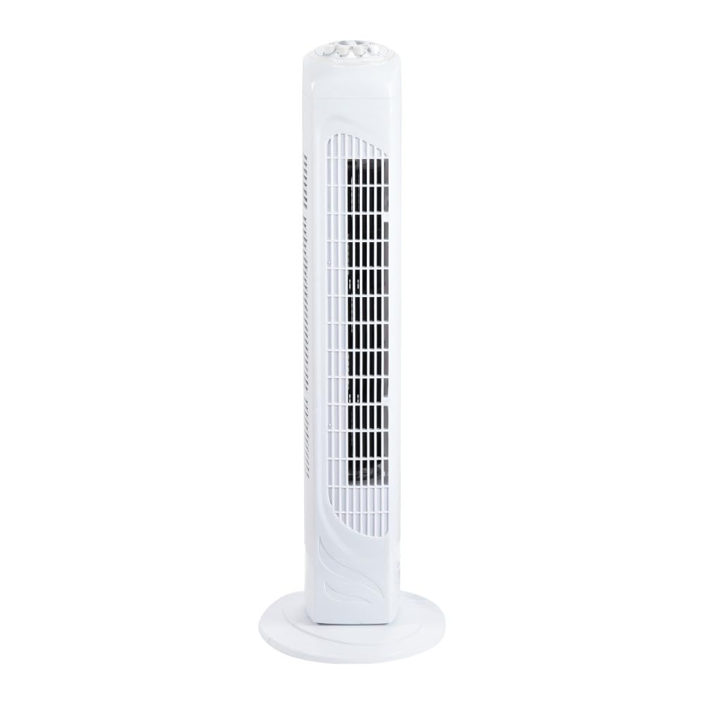 wonderlamp - Ventilador de torre Velao, Oscilante, 3 velocidades, 45W, Temporizador, Ventilador de pie Alto 73cm, Diámetro 23.5 cm