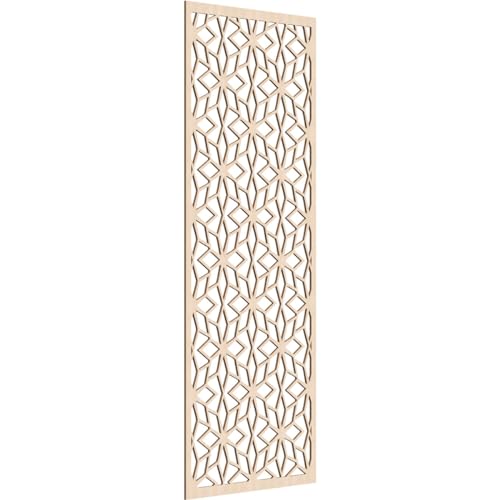 Image of Lake Decorative Fretwork Wood Wall Panels, Red Oak