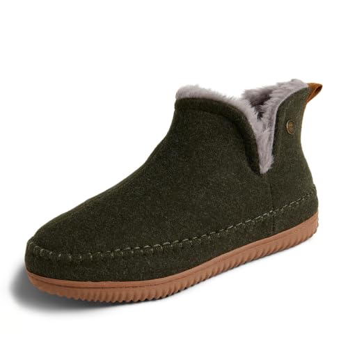 Image of Dearfoams Men's Memory Foam Indoor House Slippers Brixen Ankle Boot House Shoes - Gifts for Men