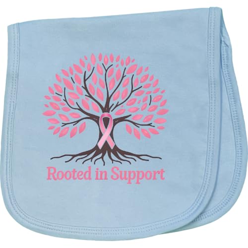 inktastic Rooted in Support Baby Burp Cloth Light Blue 46172