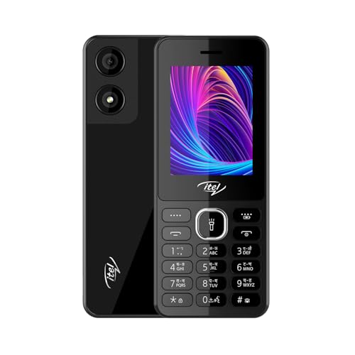 Image of itel it5262-2.4 inch Big Display with Premium Glass Like Back Design, 2000 mAh Battery, Auto Call Recording and Type C Charger Black