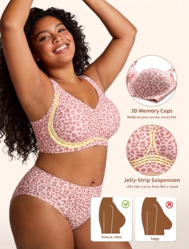 Image of Jelly Push Up Bra for Women Wireless Comfortable Seamless Full Coverage Bra