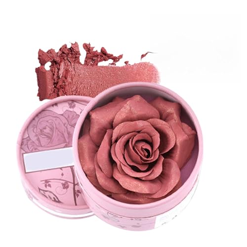 Flower Beauty Blush - 3D Diseño De Pétalo Tamaño De Viaje Blushs | 3.5G Fragancia Natural Sala De Ojos Pigmentada Para La Cara Para La Cara, Viajes Diurnos, Nupciales, Escenario, Fotografía Y Verano