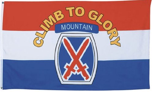 RFCO 10TH Mountain Division Climb to Glory 3'x5' Polyester Flag by MP