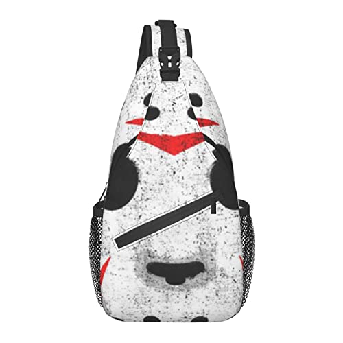 Bolsos de bandolera de flores pintadas a mano, bolso de hombro cruzado bolsa de pecho viaje senderismo mochila para hombres mujeres, Cráneo de terror, Talla única