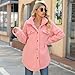 Udeniy Womens Casual Winter Coat Fashion Long Sleeve Button Down Lapel Fuzzy Overcoat Fall Warm Sherpa Fleece Coat For Girls