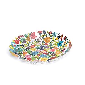 EMANUEL Yair Ornamental Metallic Fruit Bowl | Vibrant Hand Painted Bowl | Hangable Centerpiece Bowl for Residence Decor and Gifting | Judaica Artwork