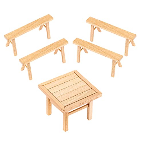 Abaodam 1 Juego De Mesa Y Sillas con Mortaja Y Espiga Mesas Y Sillas para Mesa Y Sillas para Mesa Y Sillas Rompecabezas Juguete Educación Temprana Kits De Artes Y Manualidades