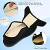 Scurtain Black Wide Toe Box Shoes for Men Swollen Feet Diabetic Slippers Comfortable Seniors House Shoes Cozy Plush Bedroom Home Sock Slippers Size #2