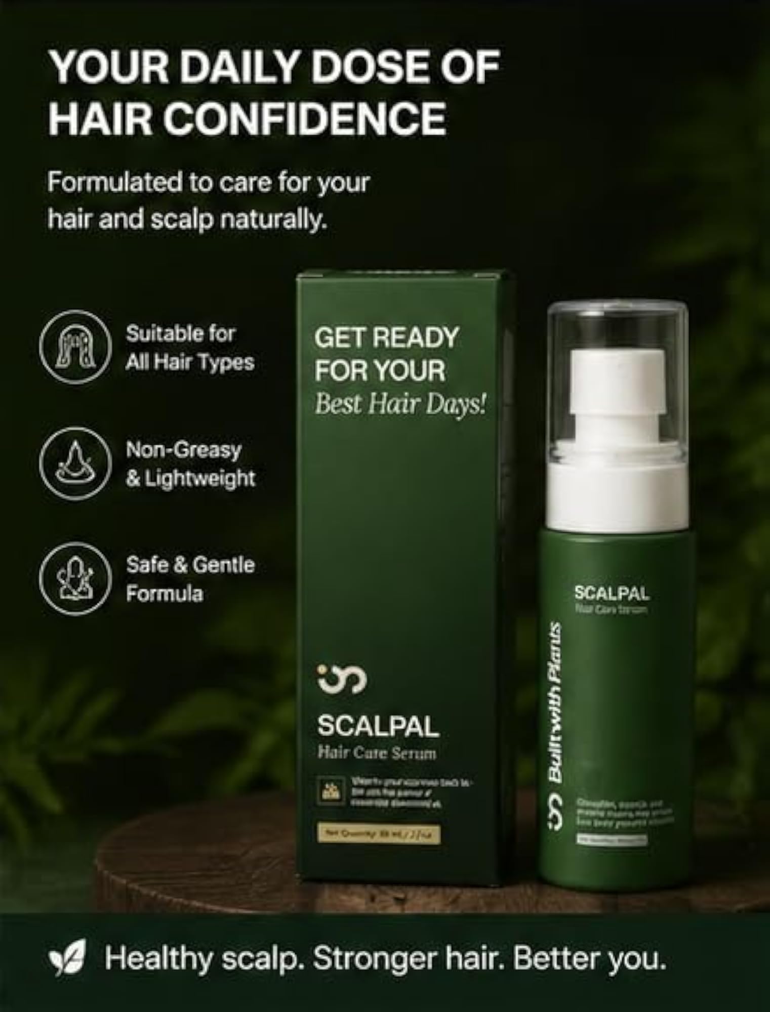 Built With Plants Scalp Hair Care Serum, 60ml