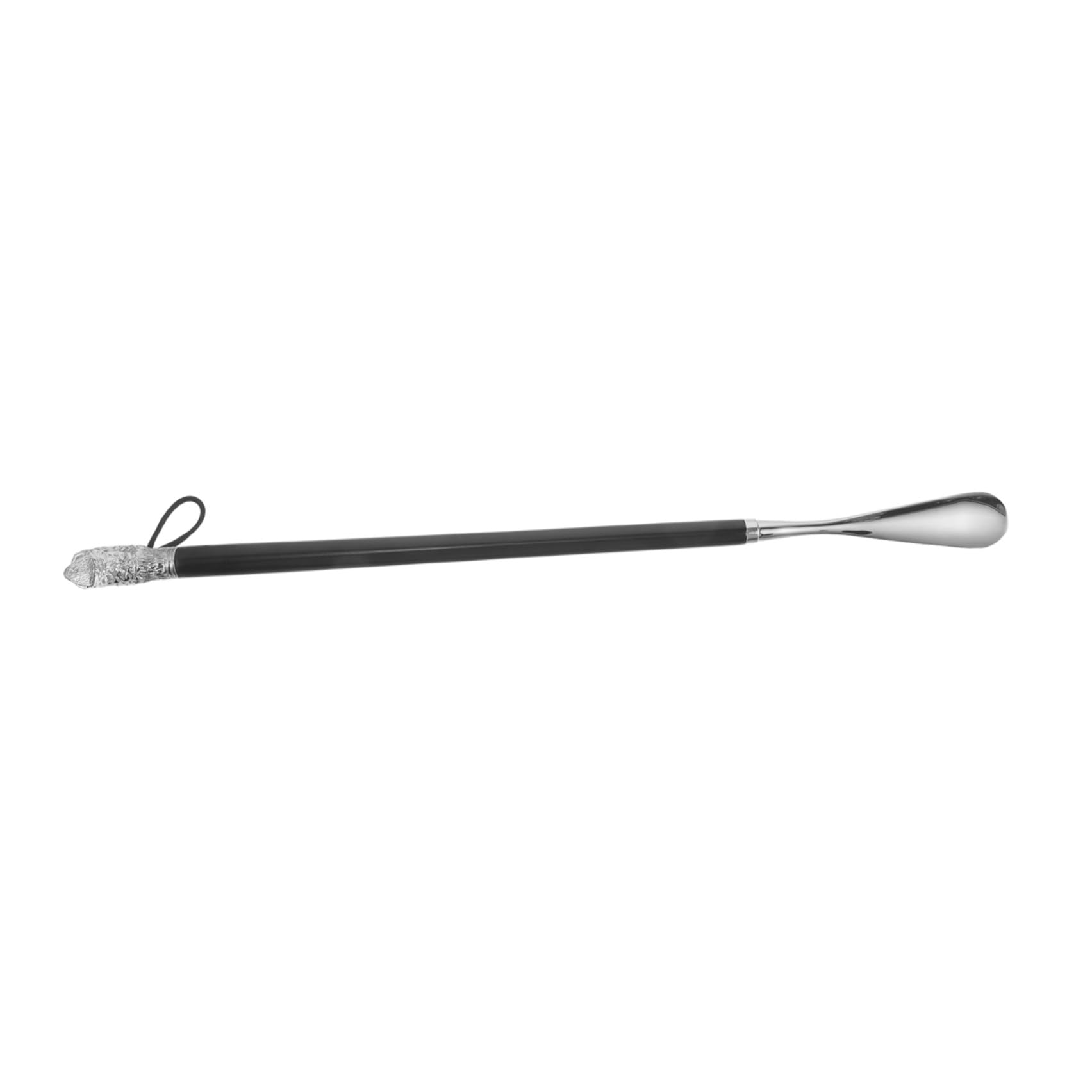 ABOOFAN Calzascarpe in Metallo e Legno, 56cm, Nero, Inserisci-scarpe Ergonomico, per Anziani e Donne in Gravidanza, per Ufficio e Viaggio