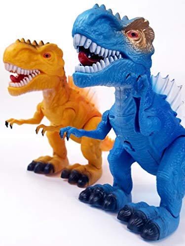 windy city novelties led light up and walking realistic dinosaur with sound