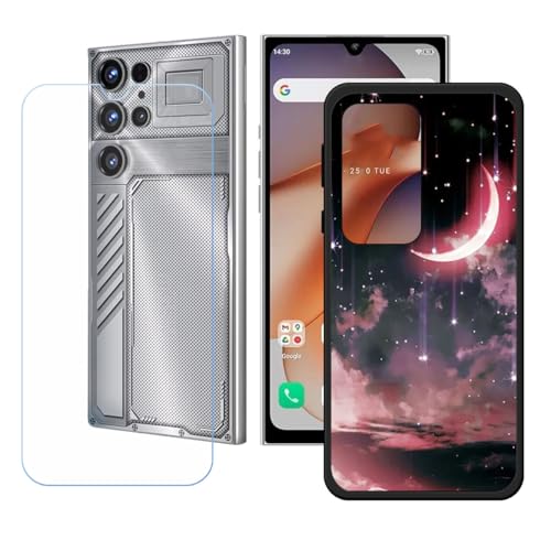 BMPNLSZ �K�p Oukitel C61 GT�p+HD�����K���X�ɓK�����ėpTPU�P�[�X�A�V���J�Q���P�[�X�o���p�[�ی�o�b�N�P�[�X-Oukitel C61 GT�p�ɓK����9�d�x�X�N���C�u�h�~�X�N���[���v���e�N�^(6,88") - LH55